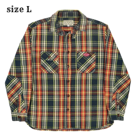 Billvan Plaid Flannel Work Shirt Size L