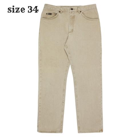 90s Lee Beige Denim Straight Fit Jeans Size 34