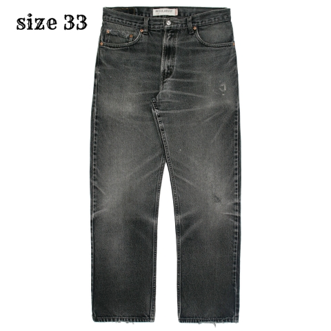 2000s Levi's 505 Faded Black Denim Jeans Size 33