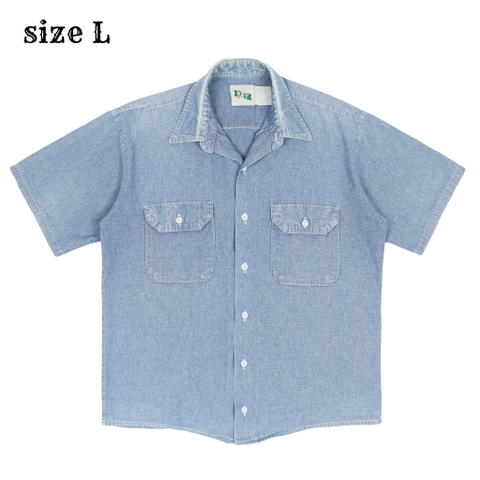 80s Key Vintage Chambray S/S Shirt Size L