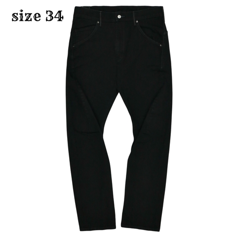 Edwin Japan Black Denim Engineered Jeans Size 34