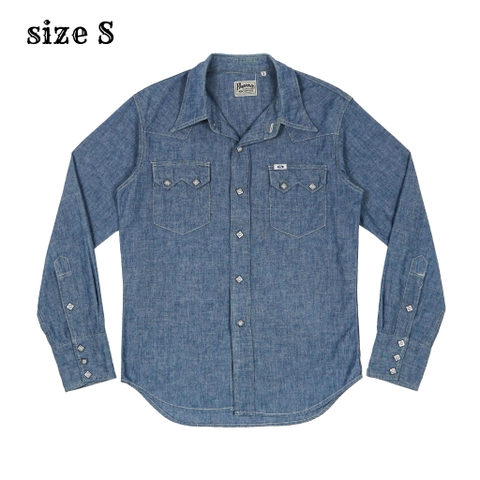 Pherrow's Japan Chambray Western Shirt Size S