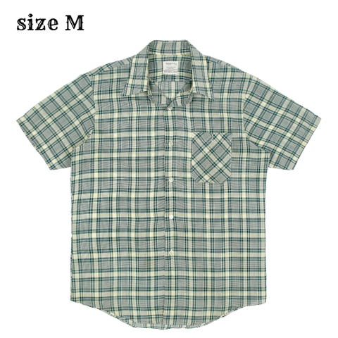 80s Sears Vintage Short-sleeve Plaid Shirt Size M