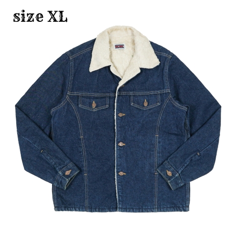 Vintage Big Mac Sherpa Lined Denim Jacket Size XL