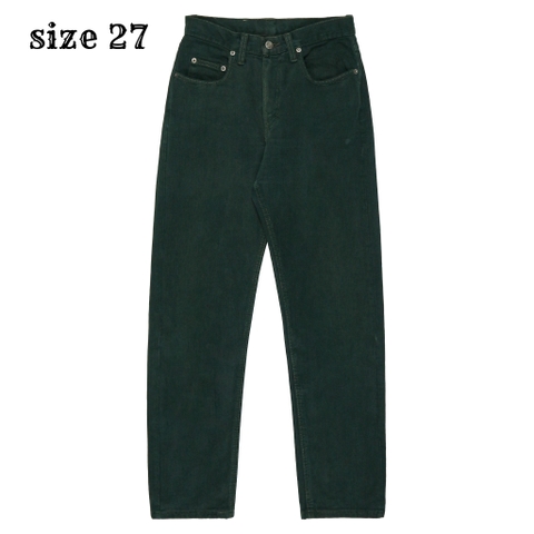 Vtg GAP Made in USA Green Denim Jeans Size 27