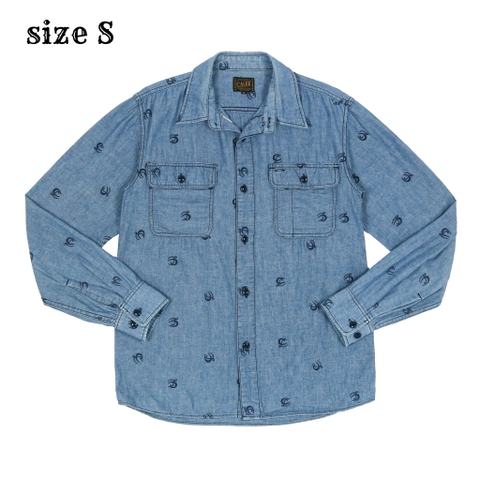 Calee Japan Selvedge Chambray Work Shirt Size S