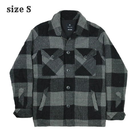 wings + horns Canada Buffalo Check Wool Jacket Size S