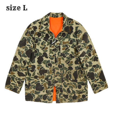 Vtg USA Brand Outdoor Duck Camo Hunting Jacket Size L