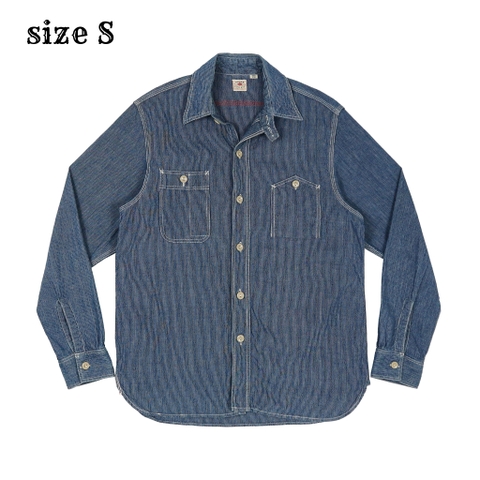 Sugar Cane Made in JP Stripe Work Shirt Size S