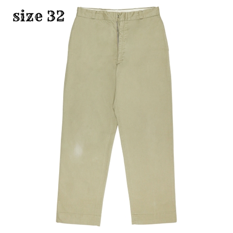 Vintage 70s U.S. Army Khaki Trousers Size 32