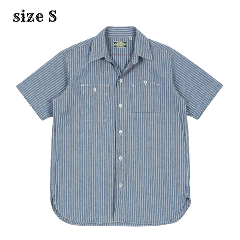 Sugar Cane Japan Chambray Work Shirt Size S