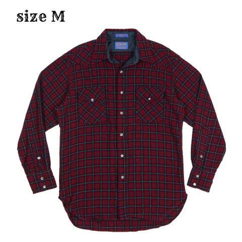 Pendleton Wool Plaid Western Shirt Size M