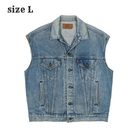 Vintage 80s Levi's USA Sleeve-cutted Denim Jacket Size L