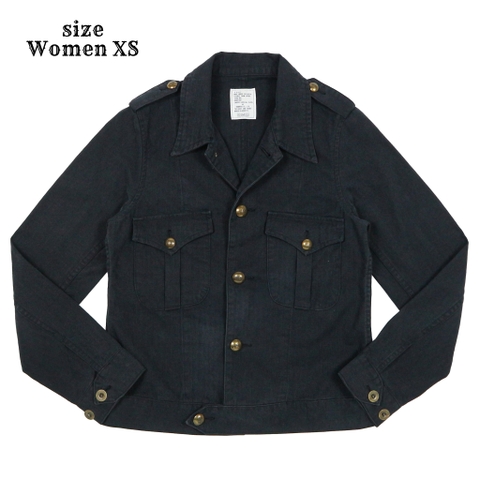 Domingo DMG Japan Black Herringbone Work Jacket Women Size XS