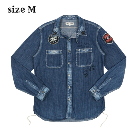 Avirex Denim Studded Work Shirt Size M