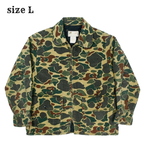 Vtg American Field Frog Camo Hunting Jacket Size L