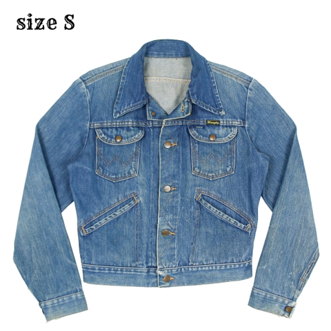 Vtg 70s Wrangler USA Denim Jacket Size S