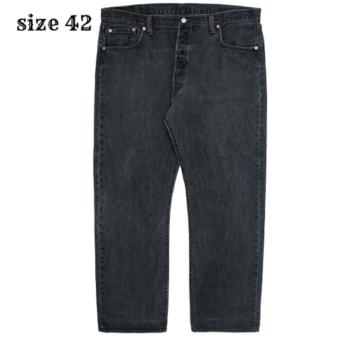 2010s Levi's 501 Black Denim Jeans Size 42