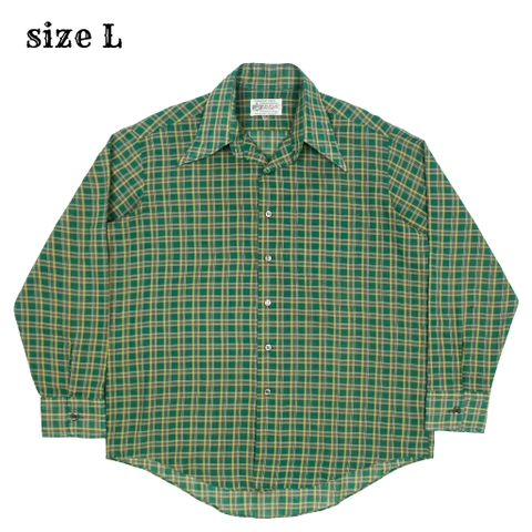80s Kmart Vintage Perma Press Plaid Shirt Size L