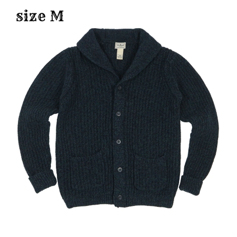 L.L.Bean Lambswool Shawl Collar Cardigan Size M