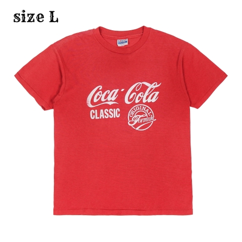 Vintage 80s Hanes USA Coca-Cola Print T-Shirt Size L