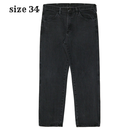 90s Rustler Fade Black Denim Work Jeans Size 34