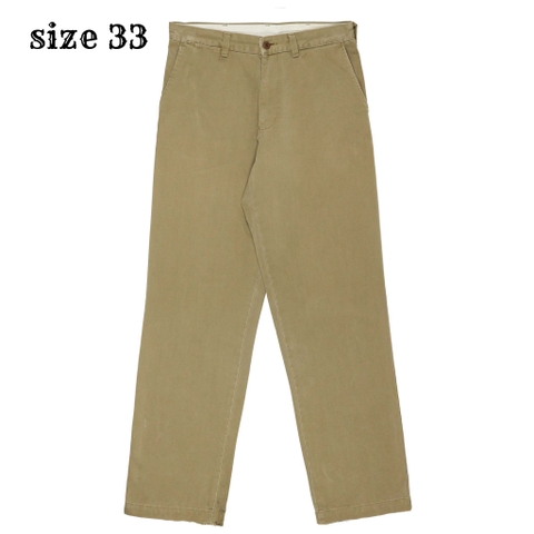 Schott Made in JP Wide Fit Khaki Trousers Size 33