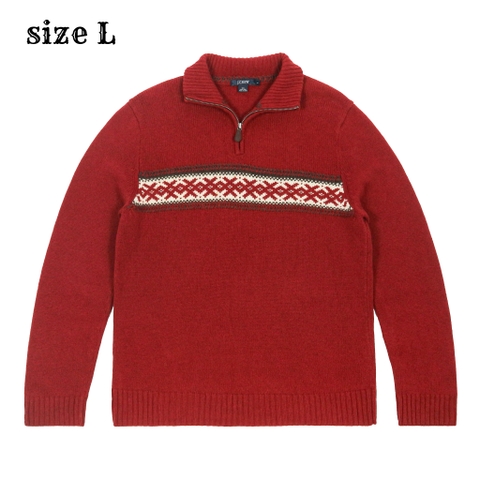 J.Crew 1/4 Zipped Wool Sweatshirt Size L