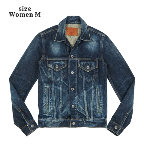 Blueport Made in Japan Trucker Denim Jacket Women Size M