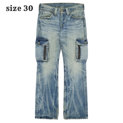 00s Levi's 507 Denim Cargo Bootcut Jeans Size 30