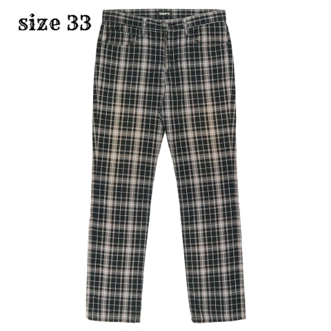 Dept Japan Made Check Pattern Denim Jeans Size 33