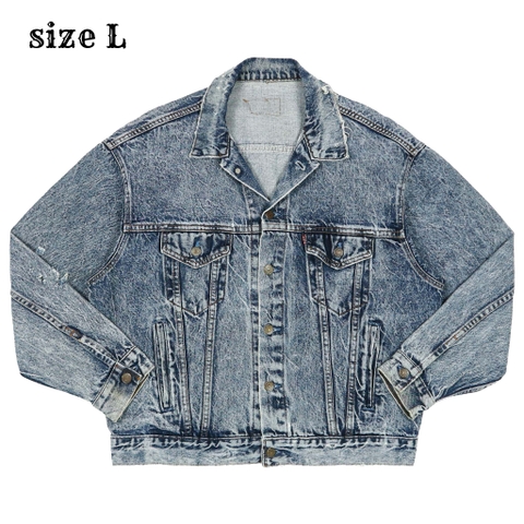 Vintage 80s Levi's USA Stonewash Trucker Denim Jacket Size L