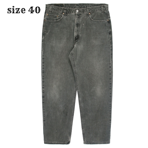2000s Levi's 550 Faded Black Denim Jeans Size 40