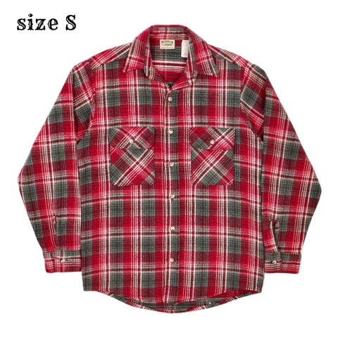 Vtg 80s Five Brother Plaid Flannel Shirt Size S