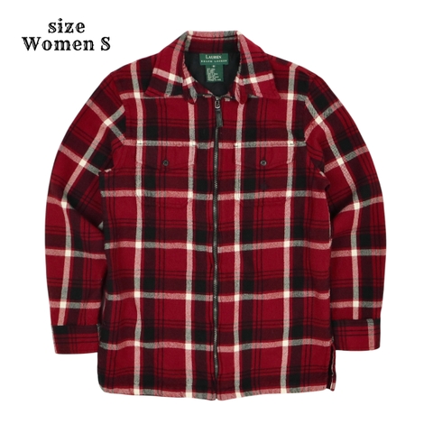 Lauren by Ralph Lauren Wool Plaid Shirt Women Size S