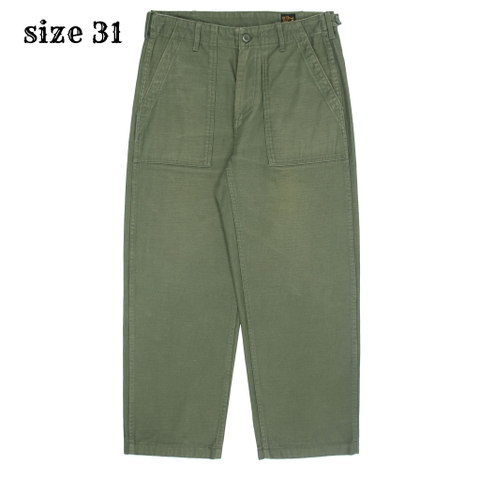 orSlow Japan Made Olive Fatigue Pants Size 31