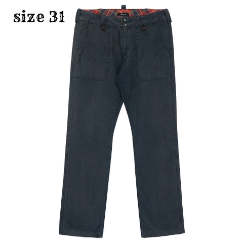 Baracuta Black Sateen Utility Pants Size 31