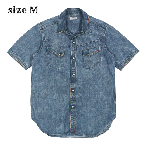 Eternal Indigo Canvas Western Shirt Size M