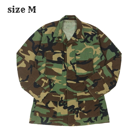 90s U.S. Army BDU Woodland Camo Jacket Size M