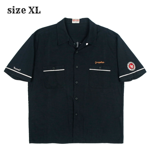 Round 1 Japan Black Bowling Shirt Size XL