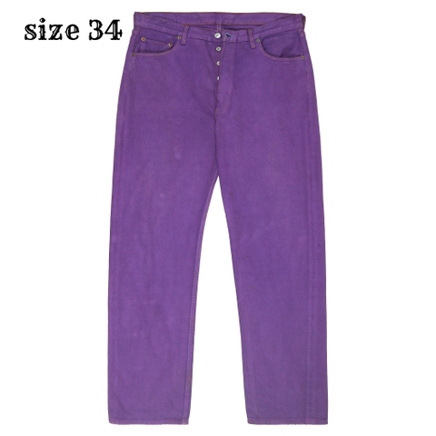 90s Levi's 501 Purple Dye Denim Jeans Size 34