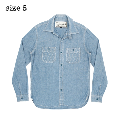 Schott Perfecto Selvedge Chambray Shirt Size S