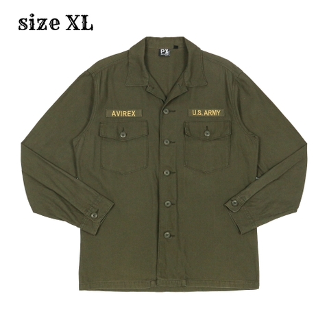Avirex Army Style Olive Shirt Size XL
