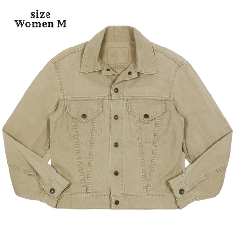 90s Levi's Japan Made Beige Denim Jacket Women Size M