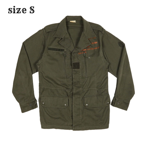Vintage French Army Olive Field Jacket Size S