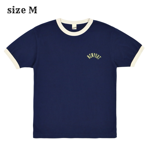 Screen Stars Ringer Tee Shirt Navy Size M