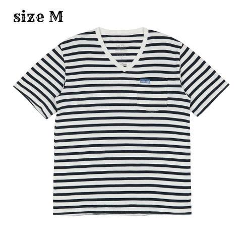 FOTL x Blue Blue Stripe V-neck T-Shirt Size M