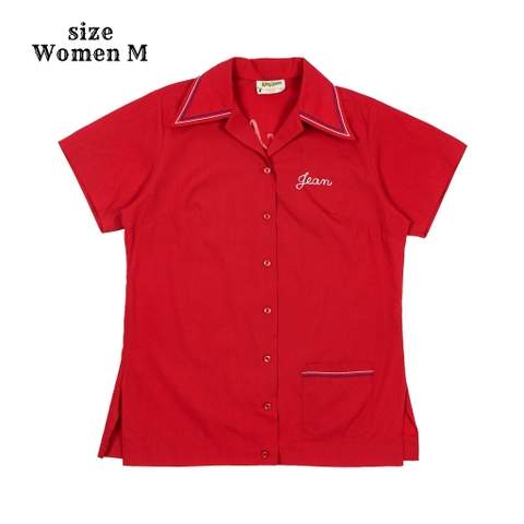 Vtg King Louie USA Bowling Style Sport Shirt Women Size M
