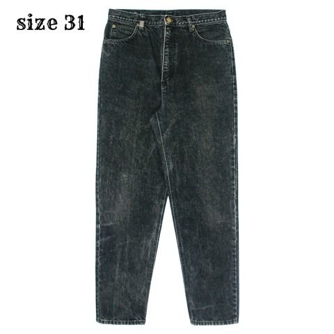 90s Lee Black Denim Tapered Jeans Size 31