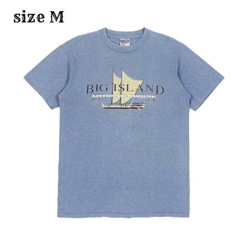 Vintage 90s Oneita USA Hawaii Print T-Shirt Size M